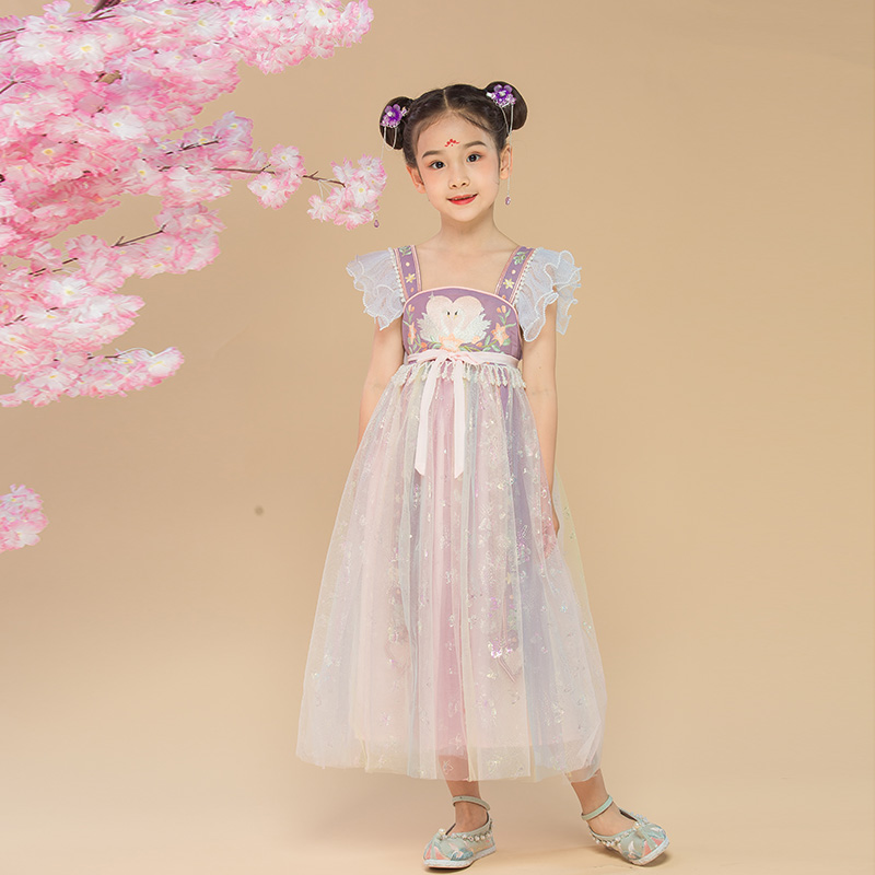 JS蒋硕&肩上云儿童汉服旗袍裙