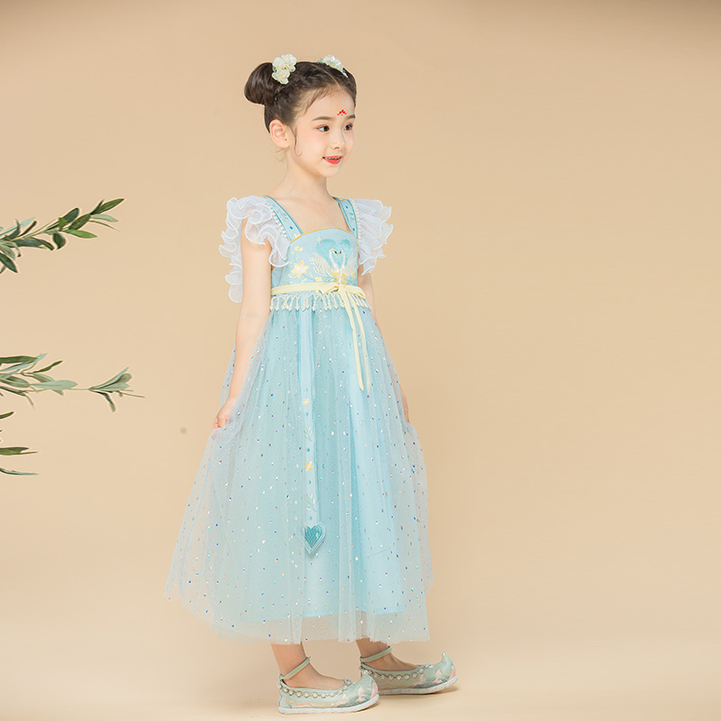JS蒋硕&肩上云儿童汉服旗袍裙
