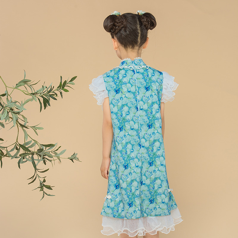 JS蒋硕&肩上云儿童汉服旗袍裙