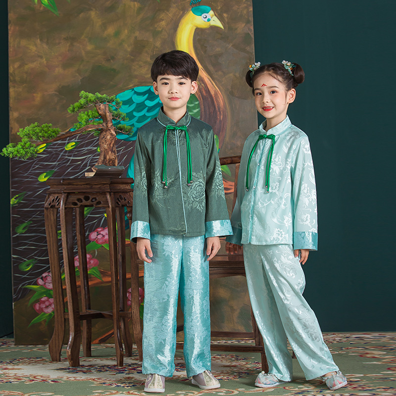JS蒋硕&肩上云儿童汉服旗袍裙