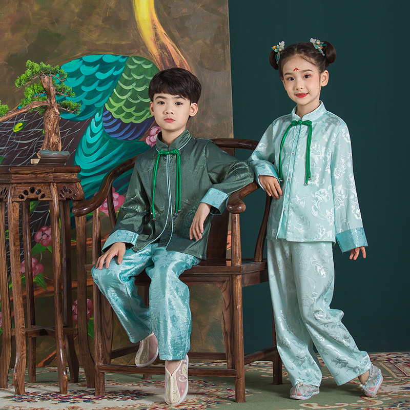 JS蒋硕&肩上云儿童汉服旗袍裙