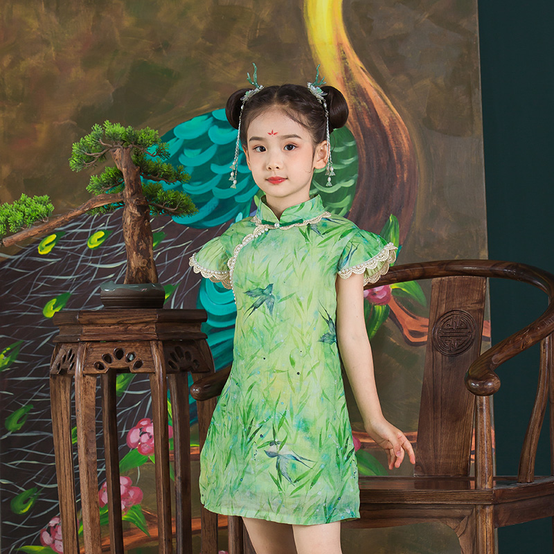 JS蒋硕&肩上云儿童汉服旗袍