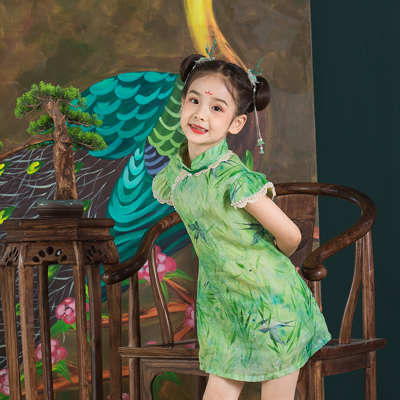 JS蒋硕&肩上云儿童汉服旗袍