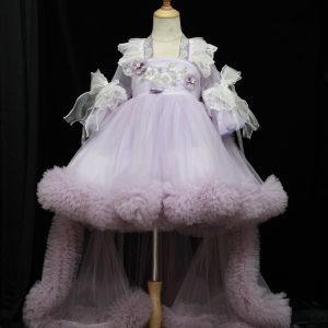 "Jian Shangyun 2025 New Traditional Chinese Style Evening Dress Series for Birthdays"肩上云2025新品国风礼服系列晚礼生日款 (紫色短款纱纱)
