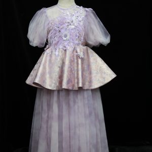 "Jian Shangyun 2025 New Traditional Chinese Style Evening Dress Series for Birthdays"肩上云2025新品国风礼服系列晚礼生日款 (紫色宋锦)