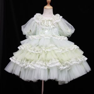 "Jian Shangyun 2025 New Traditional Chinese Style Evening Dress Series for Birthdays"肩上云2025新品国风礼服系列晚礼生日款 (浅绿短款)