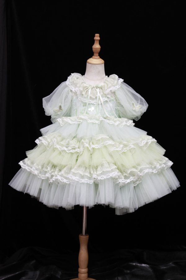 "Jian Shangyun 2025 New Traditional Chinese Style Evening Dress Series for Birthdays"肩上云2025新品国风礼服系列晚礼生日款 (浅绿短款)