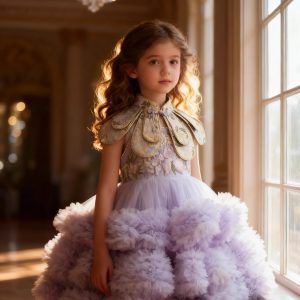 "Jian Shangyun 2025 New Traditional Chinese Style Evening Dress Series for Birthdays"肩上云2025新品国风礼服系列晚礼生日款 (紫色三层蓬蓬裙)