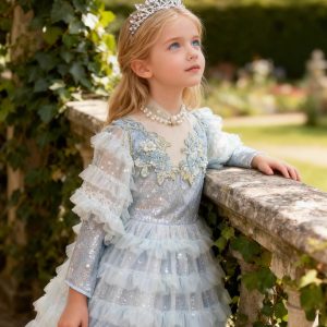 "Jian Shangyun 2025 New Traditional Chinese Style Evening Dress Series for Birthdays"肩上云2025新品国风礼服系列晚礼生日款 (银色亮星长裙)