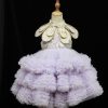 "Jian Shangyun 2025 New Traditional Chinese Style Evening Dress Series for Birthdays"肩上云2025新品国风礼服系列晚礼生日款 (紫色三层蓬蓬裙)