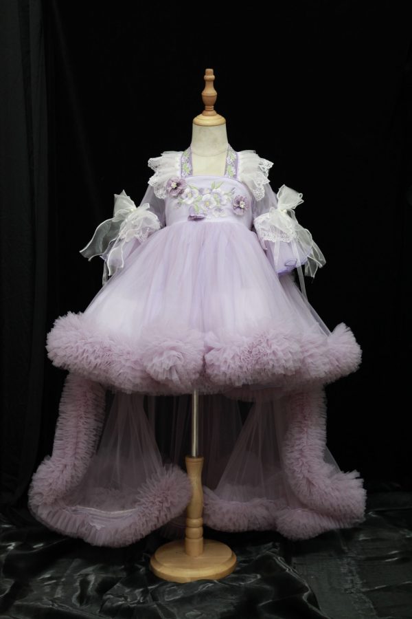 "Jian Shangyun 2025 New Traditional Chinese Style Evening Dress Series for Birthdays"肩上云2025新品国风礼服系列晚礼生日款 (紫色短款纱纱)