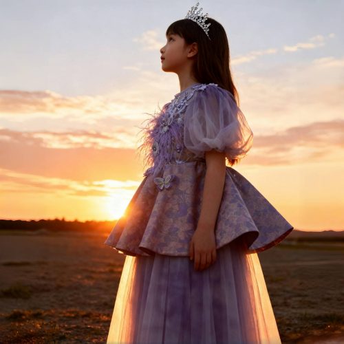 "Jian Shangyun 2025 New Traditional Chinese Style Evening Dress Series for Birthdays"肩上云2025新品国风礼服系列晚礼生日款 (紫色宋锦)