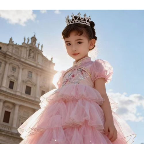"Jian Shangyun 2025 New Traditional Chinese Style Evening Dress Series for Birthdays"肩上云2025新品国风礼服系列晚礼生日款 (粉色思褶裙)
