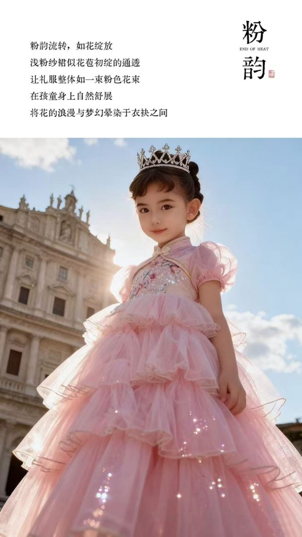 "Jian Shangyun 2025 New Traditional Chinese Style Evening Dress Series for Birthdays"肩上云2025新品国风礼服系列晚礼生日款 (粉色思褶裙)