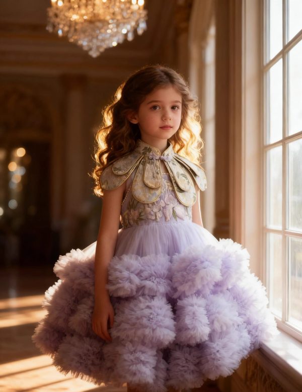 "Jian Shangyun 2025 New Traditional Chinese Style Evening Dress Series for Birthdays"肩上云2025新品国风礼服系列晚礼生日款 (紫色三层蓬蓬裙)